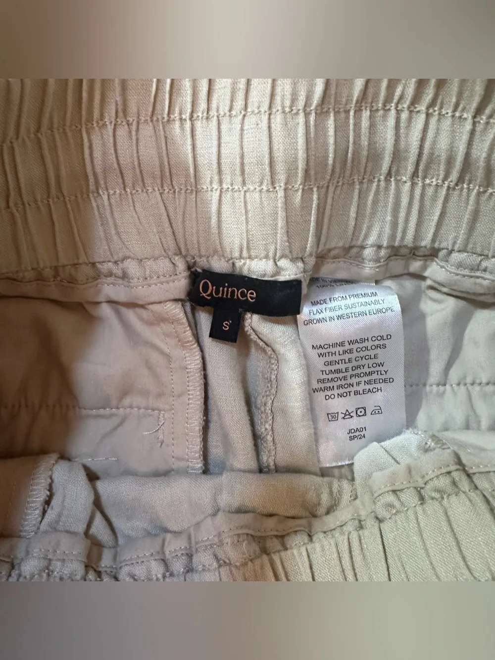 Quince 100% Europe Linen Pants. Size S (A3)